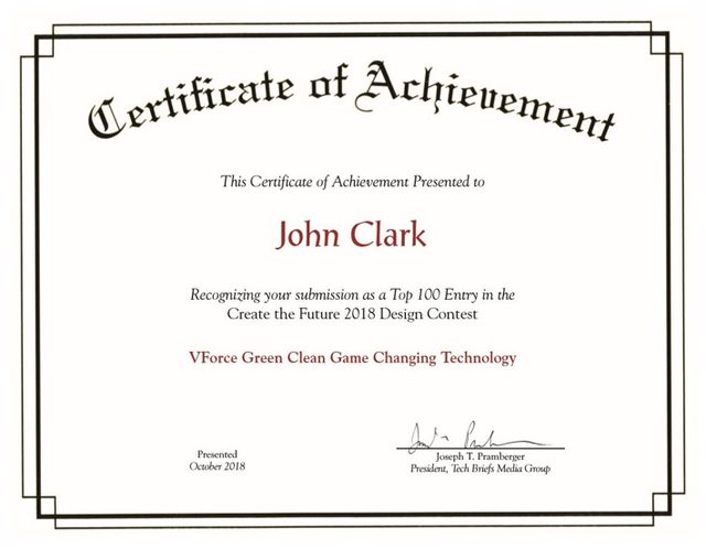 Create the Future certificate